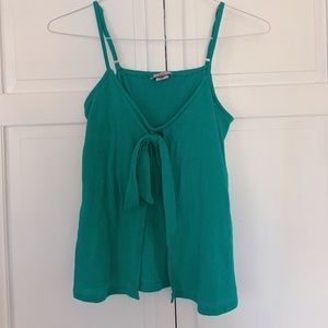 Green Tie Tank Top